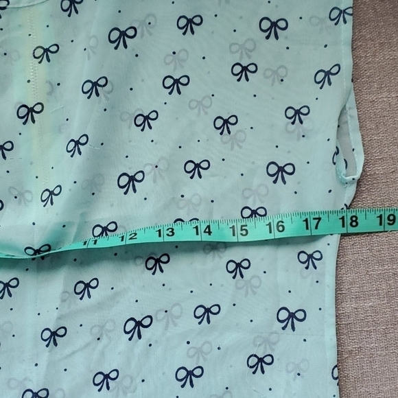 Sheer blouse with bows size XS - Picture 4 of 5